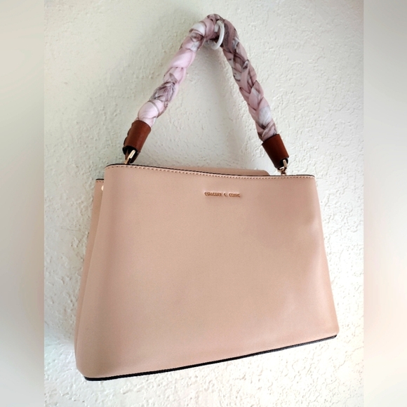 Charles & Keith Scarf Wrapped Handle Handbag - Picture 3 of 12